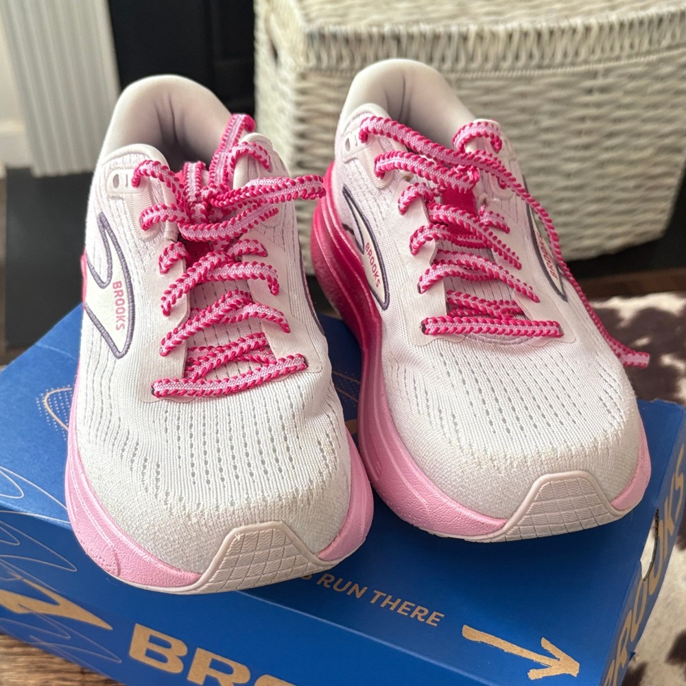 Brooks Athletic Shoes - Pink and White